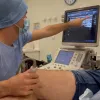 Ultrasound-guided meniscal injection of corticosteroid